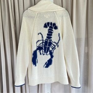 Anthropologie Blue Lobster Sweater